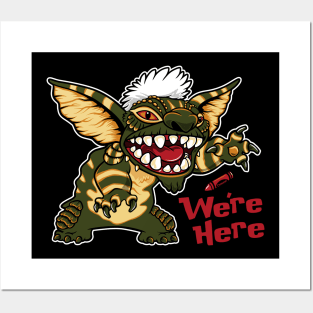 We're Here - Gremlins - Stripe - Stitch - 80's Cult Movie Posters and Art